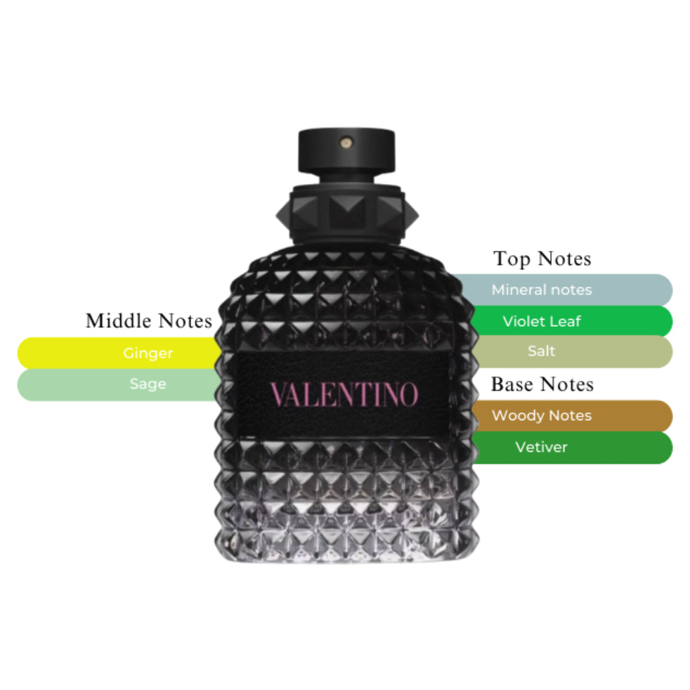 Valentino Uomo Born In Roma EDT Spray For Men 3.4oz/100ml
